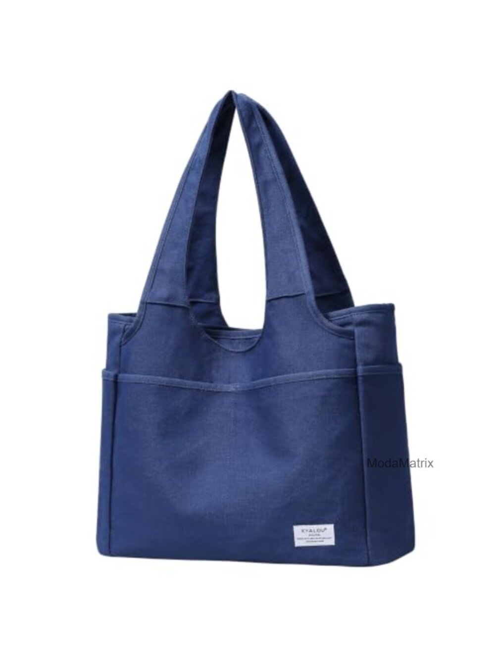 Large Canvas Tote Bag Utility 13 Pocket Shoulder Bag for Work School Travel